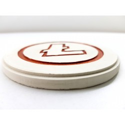 Litecoin Concrete Litecoin Coasters Handmade Coasters Litecoin Coasters cryptocurrency