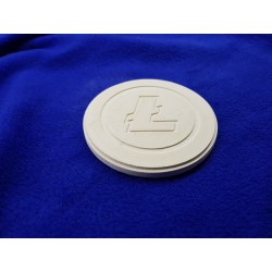 Litecoin Бетонный Litecoin Подставка под чашку Подставка под чашку Litecoin Ручная работа Подставка под чашку криптовалюта