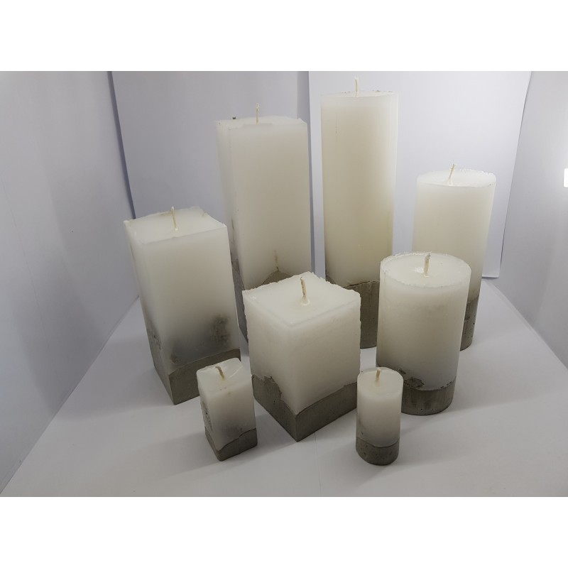 Candles Decorative candles Concrete candles Handmade candles Exclusive candles Set of candles