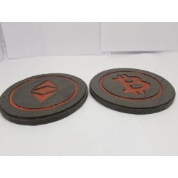 Bitcoin Concrete Bitcoin Coasters - Bitcoin Cryptocurrency coasters Concrete coasters Bitcoin