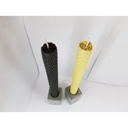 Set of candles Set of beeswax candles Set of candles with candlesticks Set of candles and candlesticks handmade