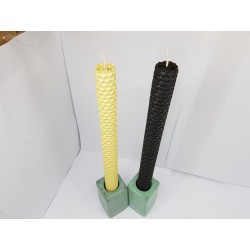 Set of candles Set of beeswax candles Set of candles with candlesticks Set of candles and candlesticks handmade