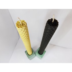 Set of candles Set of beeswax candles Set of candles with candlesticks Set of candles and candlesticks handmade