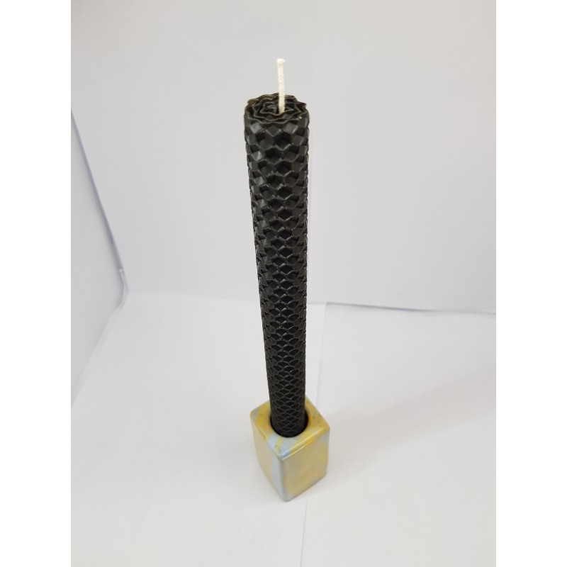 Set of candles Set of beeswax candles Set of candles with candlesticks Set of candles and candlesticks handmade