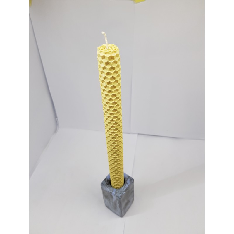 Set of candles Set of beeswax candles Set of candles with candlesticks Set of candles and candlesticks handmade