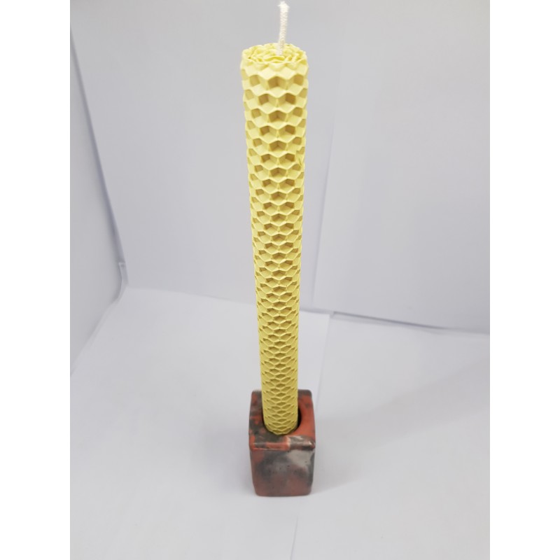 Set of candles Set of beeswax candles Set of candles with candlesticks Set of candles and candlesticks handmade