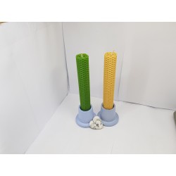 Set of candles Set of beeswax candles Set of candles with candlesticks Set of candles and candlesticks handmade