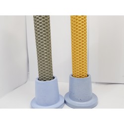 Set of candles Set of beeswax candles Set of candles with candlesticks Set of candles and candlesticks handmade