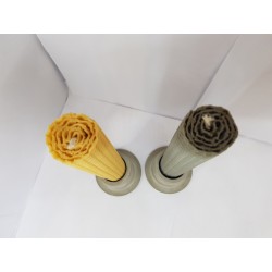 Set of candles Set of beeswax candles Set of candles with candlesticks Set of candles and candlesticks handmade