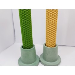 Set of candles Set of beeswax candles Set of candles with candlesticks Set of candles and candlesticks handmade