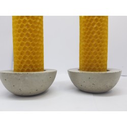 Set of candles Set of beeswax candles Set of candles with candlesticks Set of candles and candlesticks handmade