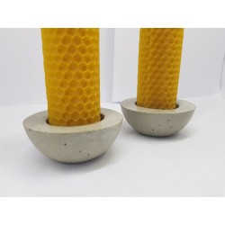 Set of candles Set of beeswax candles Set of candles with candlesticks Set of candles and candlesticks handmade