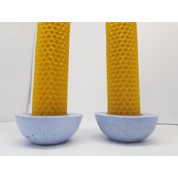 Set of candles Set of beeswax candles Set of candles with candlesticks Set of candles and candlesticks handmade