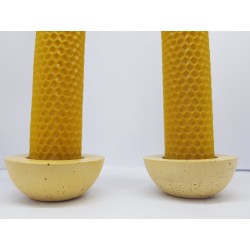 Set of candles Set of beeswax candles Set of candles with candlesticks Set of candles and candlesticks handmade