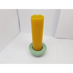 Set of candles Set of beeswax candles Set of candles with candlesticks Set of candles and candlesticks handmade