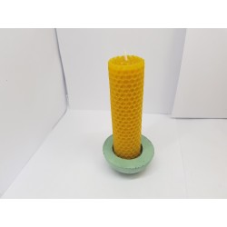 Set of candles Set of beeswax candles Set of candles with candlesticks Set of candles and candlesticks handmade