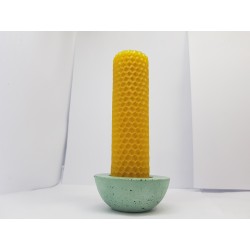 Set of candles Set of beeswax candles Set of candles with candlesticks Set of candles and candlesticks handmade