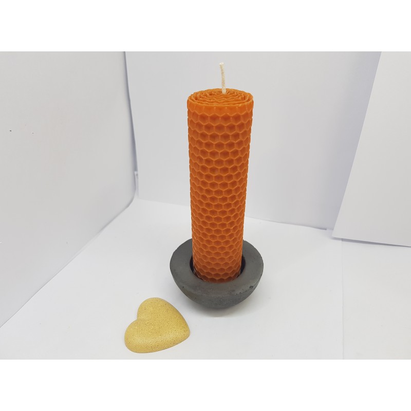 Set of candles Set of beeswax candles Set of candles with candlesticks Set of candles and candlesticks handmade