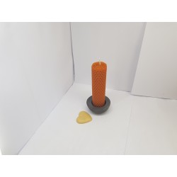 Set of candles Set of beeswax candles Set of candles with candlesticks Set of candles and candlesticks handmade