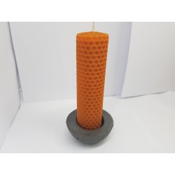 Set of candles Set of beeswax candles Set of candles with candlesticks Set of candles and candlesticks handmade