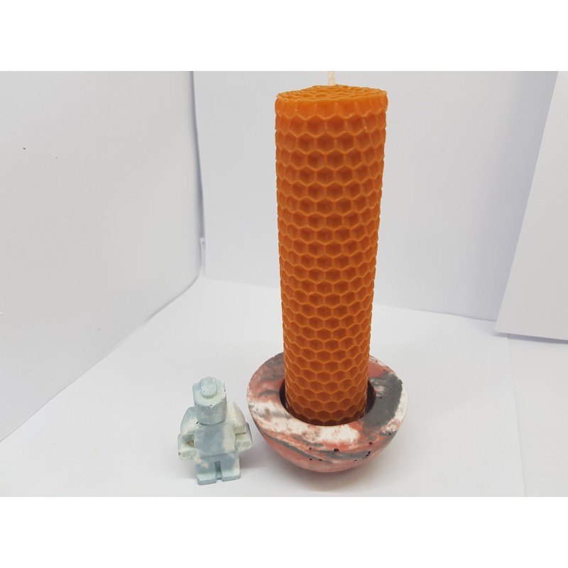 Set of candles Set of beeswax candles Set of candles with candlesticks Set of candles and candlesticks handmade