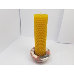 Set of candles Set of beeswax candles Set of candles with candlesticks Set of candles and candlesticks handmade