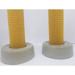 Set of candles Set of beeswax candles Set of candles with candlesticks Set of candles and candlesticks handmade