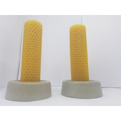 Set of candles Set of beeswax candles Set of candles with candlesticks Set of candles and candlesticks handmade