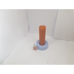 Set of candles Set of beeswax candles Set of candles with candlesticks Set of candles and candlesticks handmade