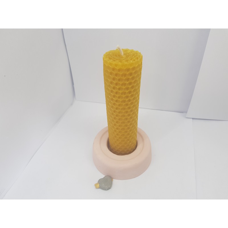 Set of candles Set of beeswax candles Set of candles with candlesticks Set of candles and candlesticks handmade