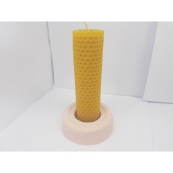 Set of candles Set of beeswax candles Set of candles with candlesticks Set of candles and candlesticks handmade