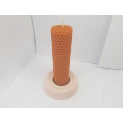 Set of candles Set of beeswax candles Set of candles with candlesticks Set of candles and candlesticks handmade