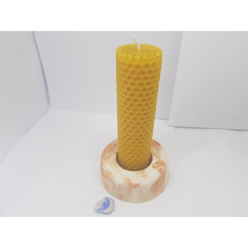 Set of candles Set of beeswax candles Set of candles with candlesticks Set of candles and candlesticks handmade