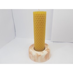 Set of candles Set of beeswax candles Set of candles with candlesticks Set of candles and candlesticks handmade