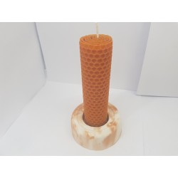 Set of candles Set of beeswax candles Set of candles with candlesticks Set of candles and candlesticks handmade