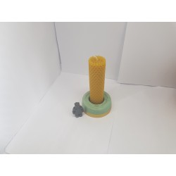 Set of candles Set of beeswax candles Set of candles with candlesticks Set of candles and candlesticks handmade