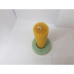 Set of candles Set of beeswax candles Set of candles with candlesticks Set of candles and candlesticks handmade