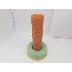 Set of candles Set of beeswax candles Set of candles with candlesticks Set of candles and candlesticks handmade