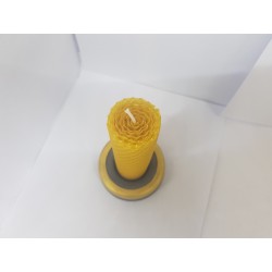 Set of candles Set of beeswax candles Set of candles with candlesticks Set of candles and candlesticks handmade