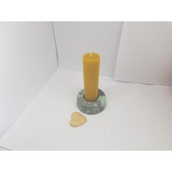 Set of candles Set of beeswax candles Set of candles with candlesticks Set of candles and candlesticks handmade