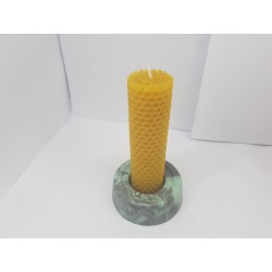 Set of candles Set of beeswax candles Set of candles with candlesticks Set of candles and candlesticks handmade