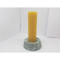 Set of candles Set of beeswax candles Set of candles with candlesticks Set of candles and candlesticks handmade