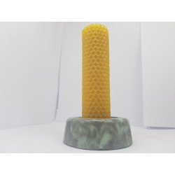 Set of candles Set of beeswax candles Set of candles with candlesticks Set of candles and candlesticks handmade