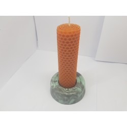 Set of candles Set of beeswax candles Set of candles with candlesticks Set of candles and candlesticks handmade