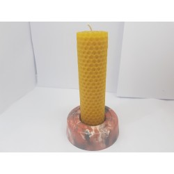 Set of candles Set of beeswax candles Set of candles with candlesticks Set of candles and candlesticks handmade