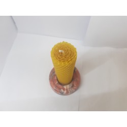 Set of candles Set of beeswax candles Set of candles with candlesticks Set of candles and candlesticks handmade