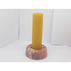 Set of candles Set of beeswax candles Set of candles with candlesticks Set of candles and candlesticks handmade