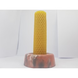 Set of candles Set of beeswax candles Set of candles with candlesticks Set of candles and candlesticks handmade