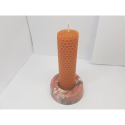 Set of candles Set of beeswax candles Set of candles with candlesticks Set of candles and candlesticks handmade