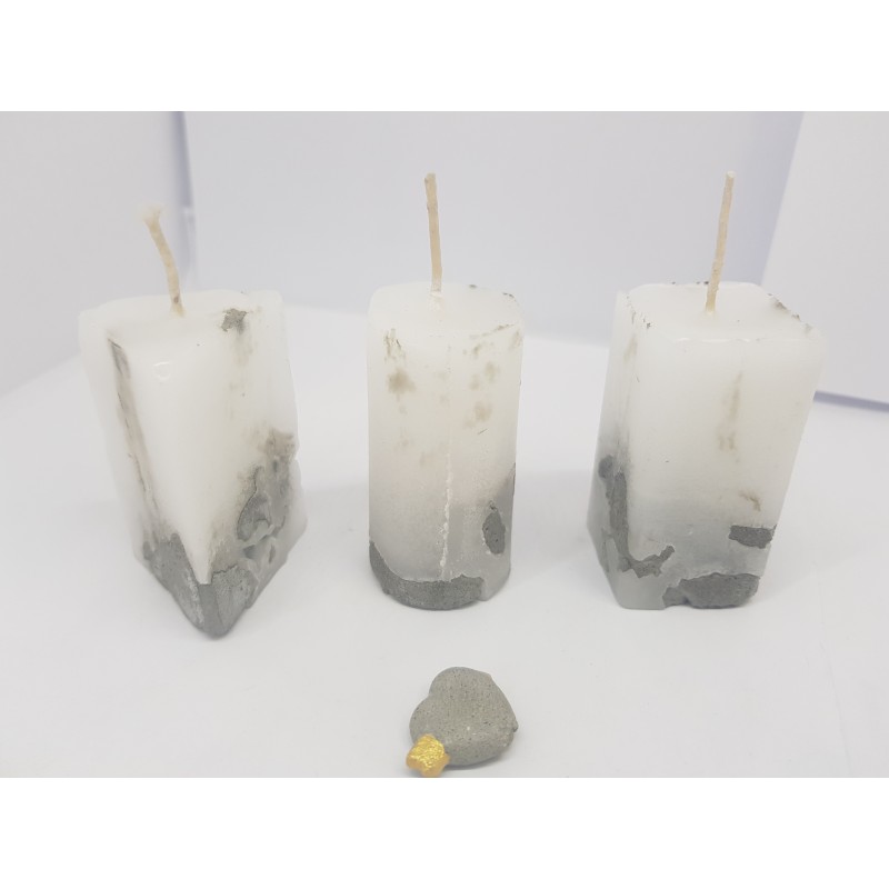 Set of candles Set of decorative candles Set of concrete candles Set of handmade candles Set of exclusive candles